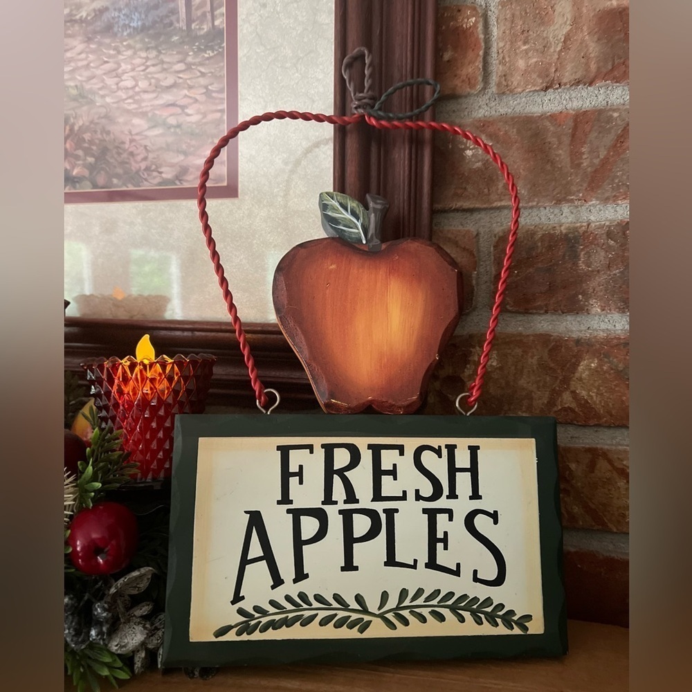 Vintage Rustic Decor Wooden
APPLES Wooden Hanging Sign
Country Farmhouse 13"